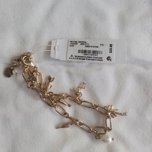 Lucky brand gold tone charm bracelet